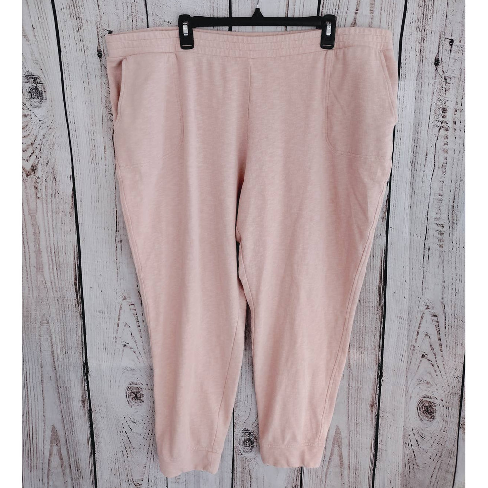 Haven Well Within | Soft Pink Cotton Slub French Terry Joggers